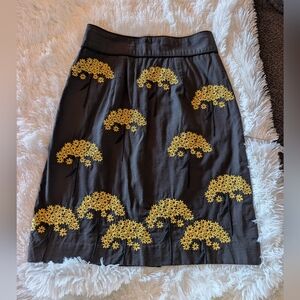 { Anthropologie } Floreat Fennel Flower Pencil Skirt